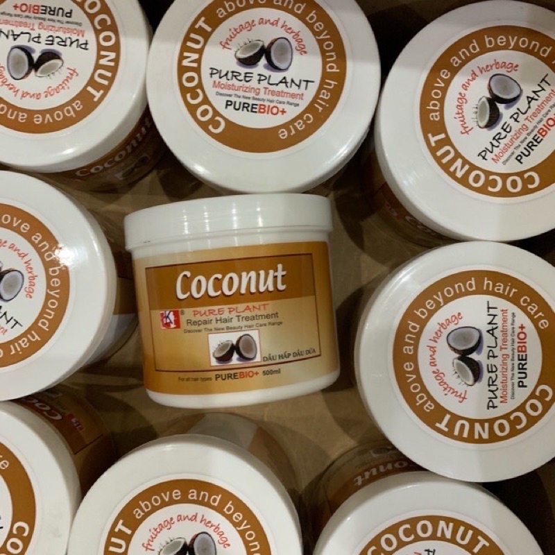 Hấp dầu ủ tóc tinh chất dầu dừa Coconut 500g giữ ẩm mềm mượt