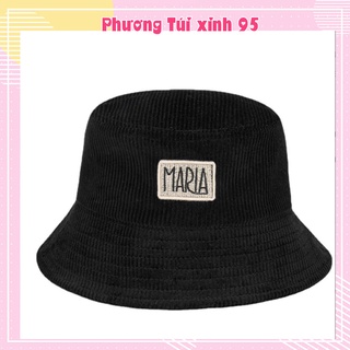 Mũ vành tròn mũ bucket nữ nhung mịn loại đẹp phong cách trẻ trung Phuongtuixinh MVT01
