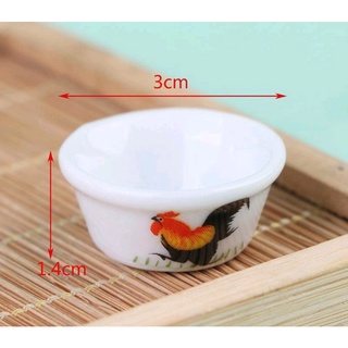 mô hình chén bát bằng sứ