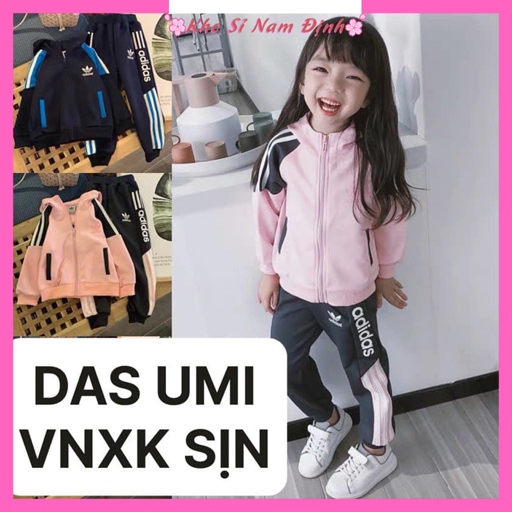 đồ bộ bé trai bé gái Dass thể thao chất umi phối màu hàng xuất dư