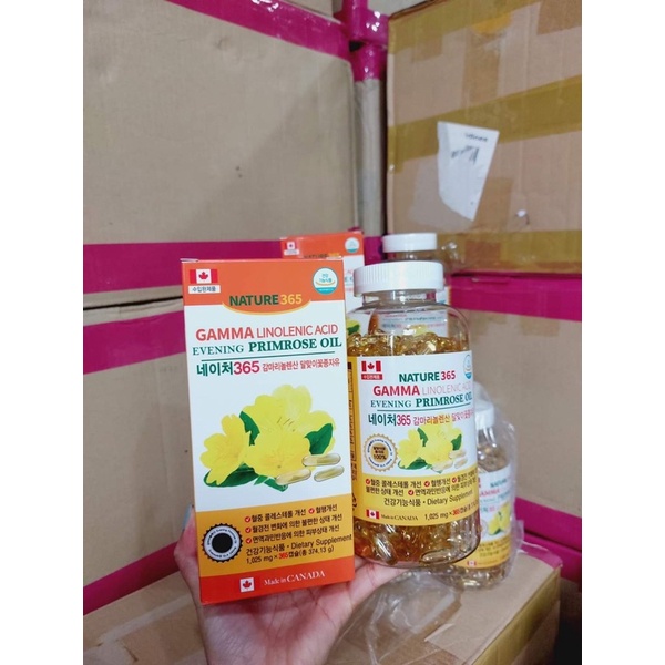 Viên Uống Tinh Dầu Hoa Anh Thảo Hàn Quốc Cân Bằng Nội Tiết Tố Nữ 300 Viên - Evening Primrose Oil