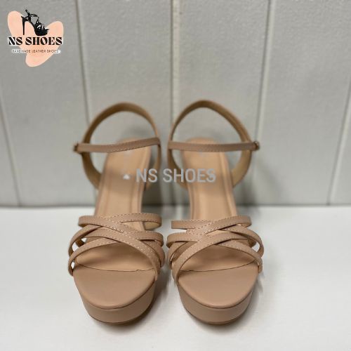 Giày cao gót catwalk đế đúp 4 dây thời trang trẻ thanh lịch 10cm - NS22410