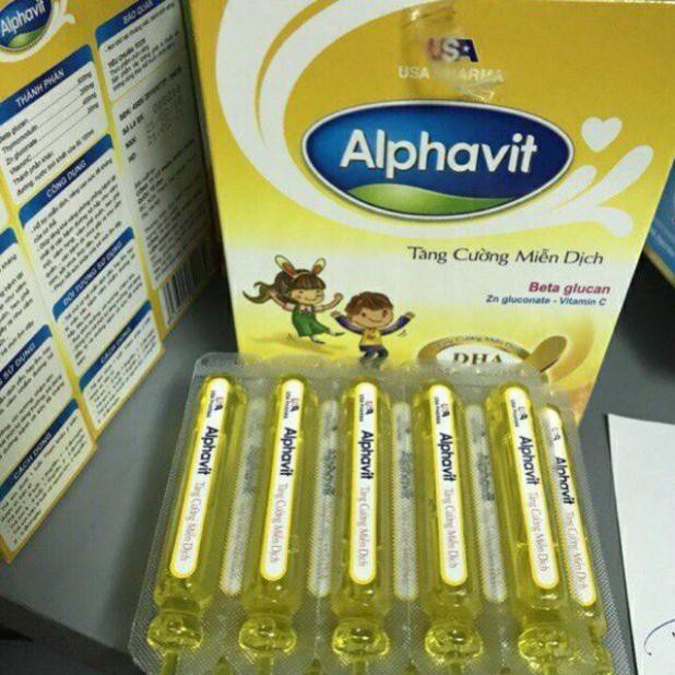 Alphavit ăn ngon ngủ tốt/ Calcium nano/ Tăng đề kháng - Hộp 20 ống