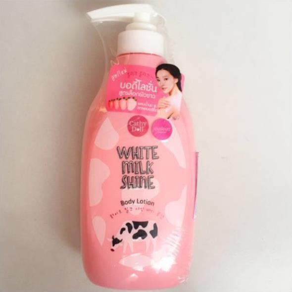 Sữa dưỡng thể sữa bò Cathy Doll White Milk Shine Body Lotion 450ml làm trắng, săn chắc da Mama Baby