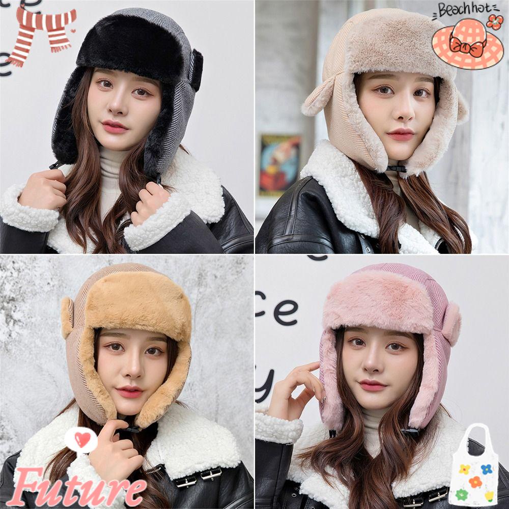 Nón Bomber Ấm Áp Cho Nam Khi Trượt Tuyết Ushanka Nga