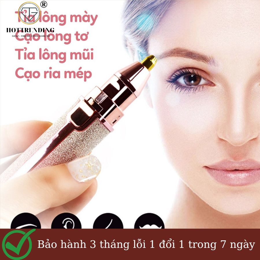 Máy cạo lông tỉa lông mày cạo lông mũi Flawless 2in1 máy cạo lông tơ loại sạc điện đa năng cao cấp bảo hành 6 tháng
