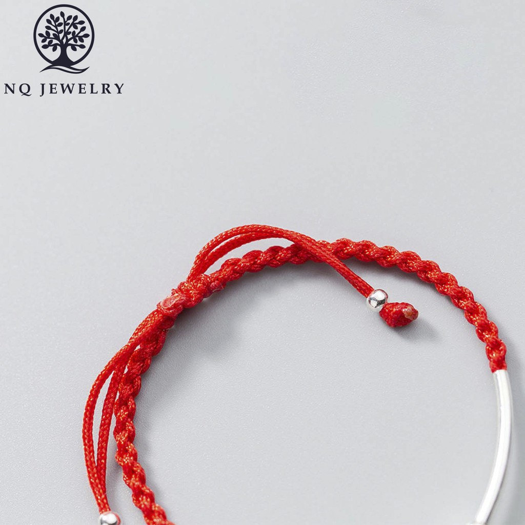 Vòng thắt dây đỏ cỏ 4 lá may mắn - NQ Jewelry