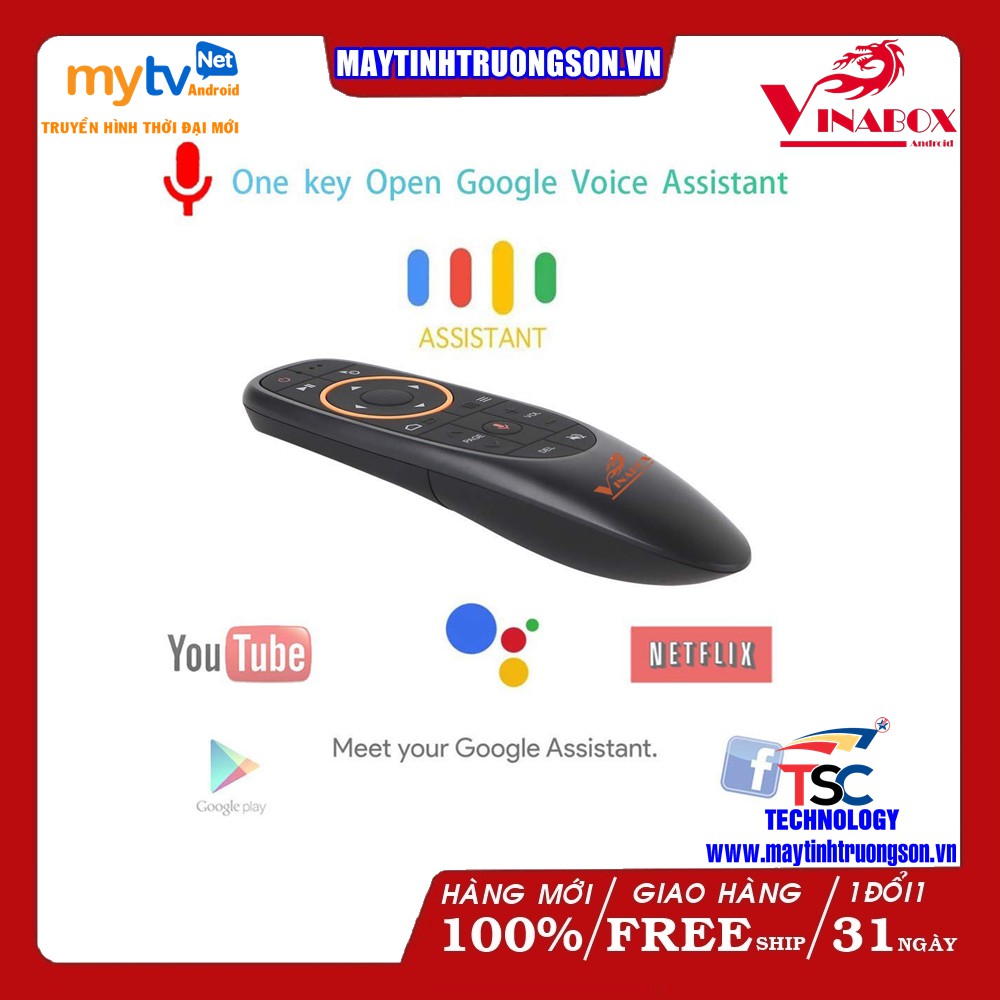 Điều Khiển Giọng Nói VINABOX KM680 Pro - Remote Voice Tương Thích Tất Cả Các Dòng Android Box | Chính Hãng Vinabox