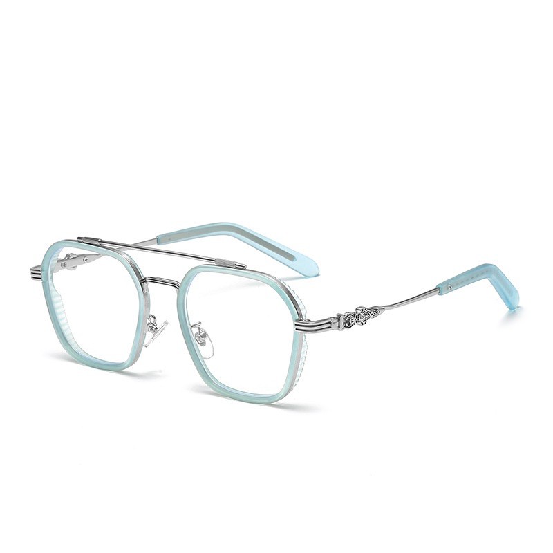 Gọng kính Matte CHROMEHEARTS Blue giảm giá 50% đầy đủ phụ kiện cao cấp