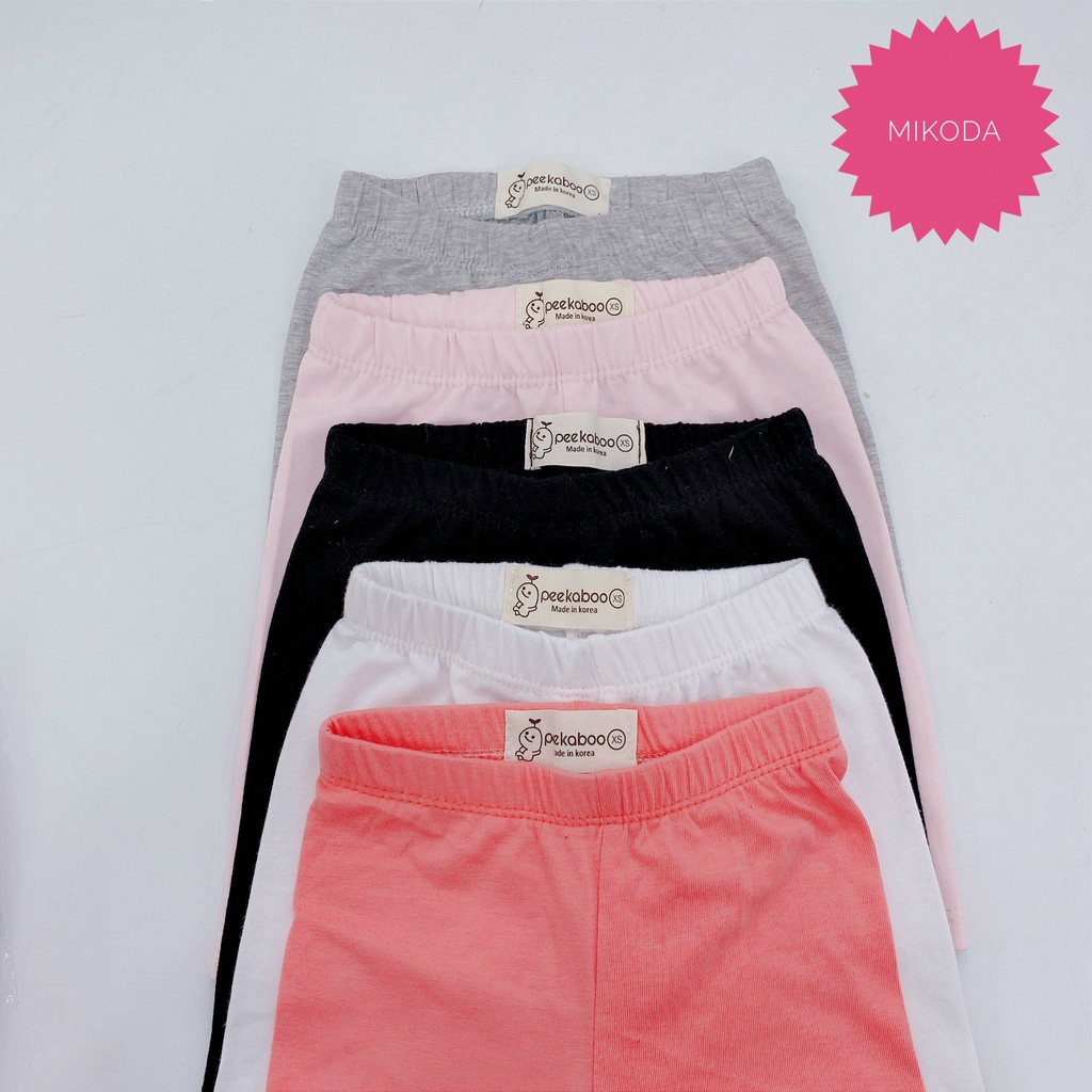 Quần Legging đùi mùa hè 100% cotton co giãn 4 chiều, quần đùi đáng yêu, tiện lợi Mikoda cho bé gái A2