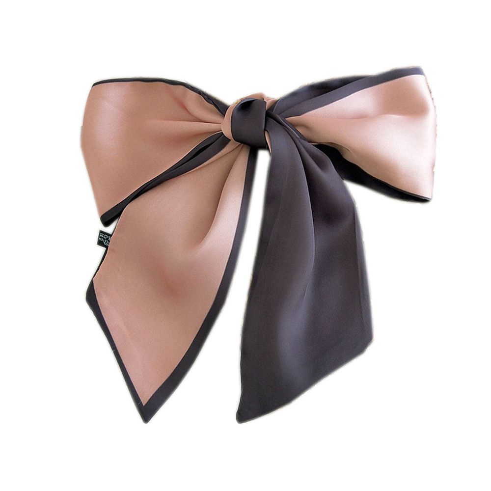 Khăn choàng cổ bằng lụa màu trơn in chữ thời trang Hàn Quốc đa năng cho nữ