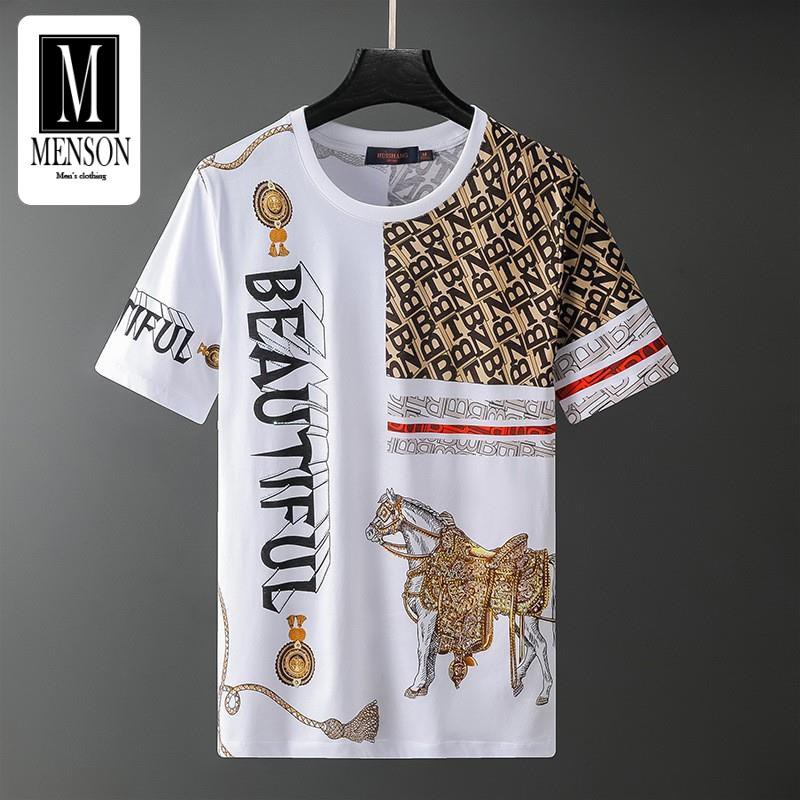 [Hàng Siêu Cấp] Áo Thun Nam, Áo Phông Nam Hàng Hiệu Cao Cấp Đính Đá In Hình 3D Chất Mát 100% Cotton Chuẩn Form M1920 | BigBuy360 - bigbuy360.vn