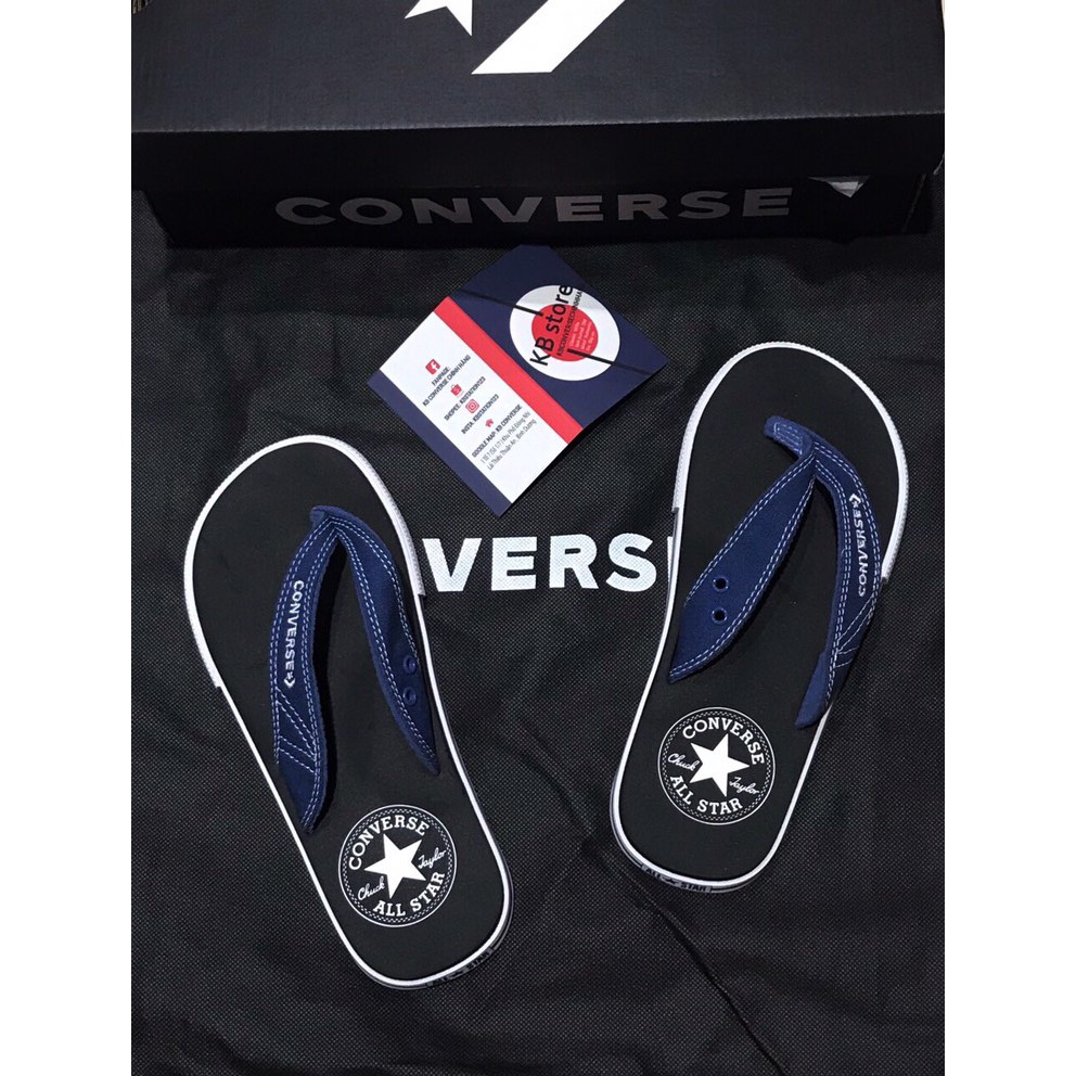Dép Converse xỏ ngón đen quai navy