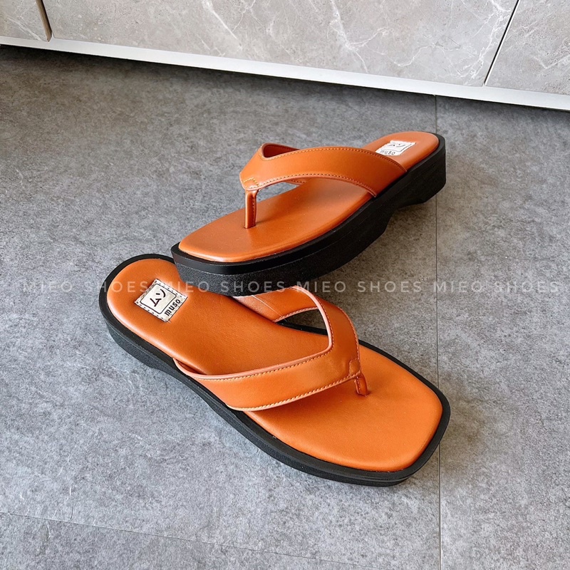 DÉP KẸP ĐẾ BÁNH MÌ CAO 3 PHÂN MIEO SHOES ( D1158 D1159 D1160 D1161 D1162 )