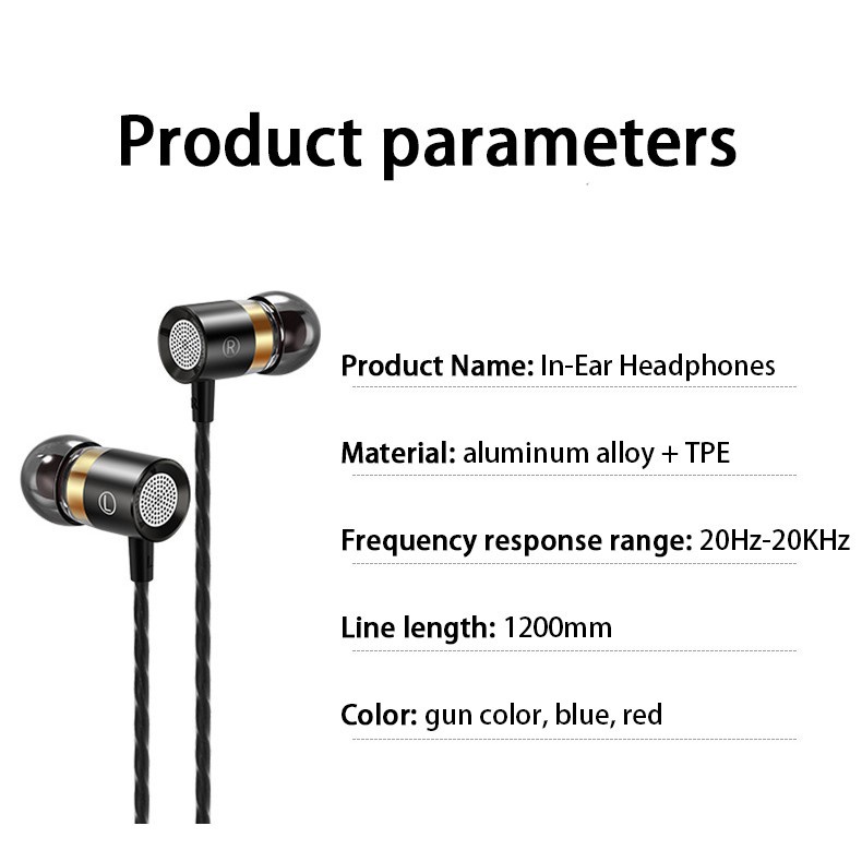 Tai Nghe Nhét Tai 4D Bằng Kim Loại Âm Thanh HIFI Giảm Tiếng Ồn Cho Điện Thoại Và Máy Tính