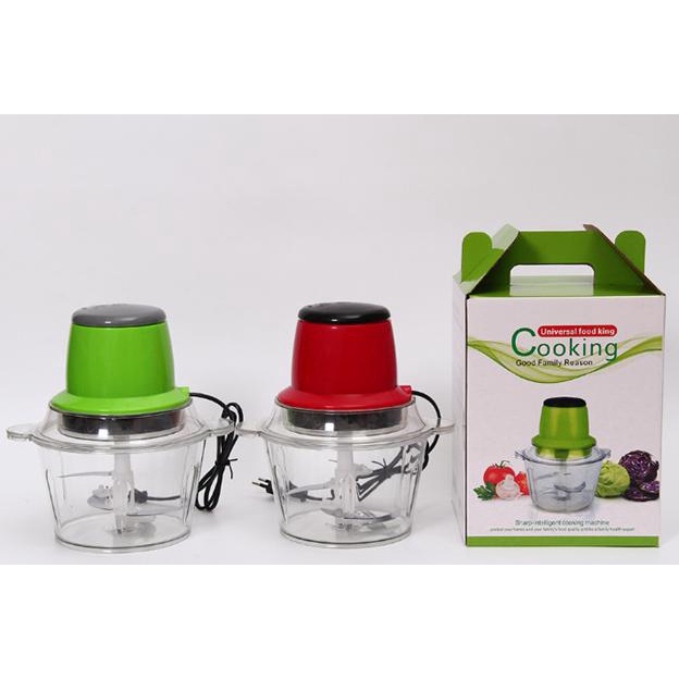 Máy Xay Thịt Cối Nhựa - Máy xay chính hãng, cấu tạo 3 lưỡi, công suất lớn, 2L