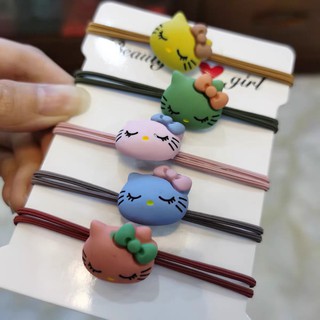 Dây buộc tóc / cột tóc họa tiết kitty xinh xắn