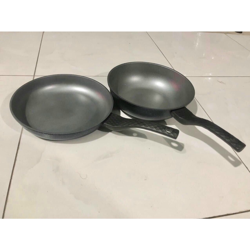 Chảo đúc chống dính vân đá ceramic 28cm ECORAMIC