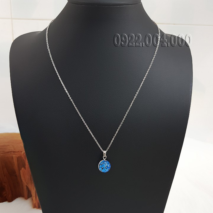 Dây chuyền nữ mặt bi tròn.