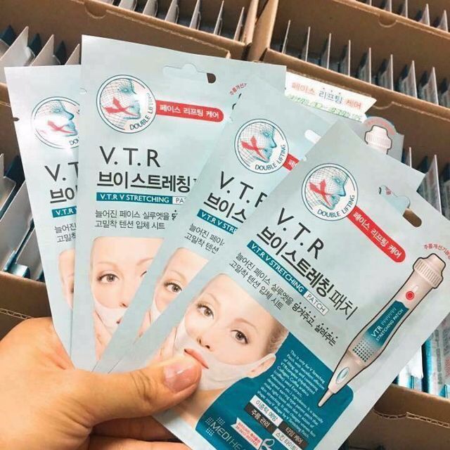 Mặt nạ thon cằm Mediheal Clinic V.t.r Stretching V-line Patch