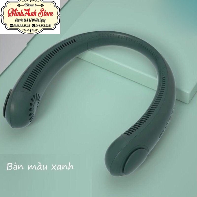 Quạt mini đeo cổ không cánh Parrot thổi rộng 360 độ mát mẻ dễ chịu, có thể sử dụng trong 10h_BH 12 tháng. | BigBuy360 - bigbuy360.vn
