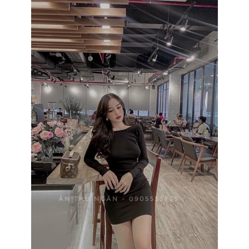 [ Mã FAMAYWA2 giảm 10K đơn 50K] Đầm body thun Borip khoét lưng phối xích | BigBuy360 - bigbuy360.vn