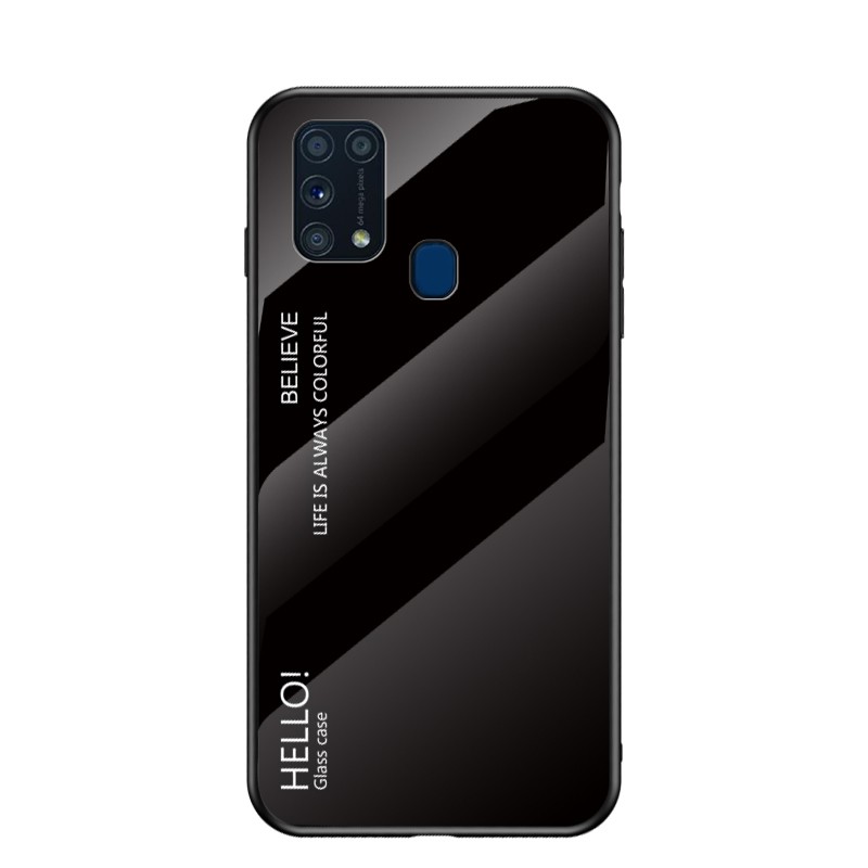 Ốp điện thoại mặt kính cứng cho Samsung Galaxy M31