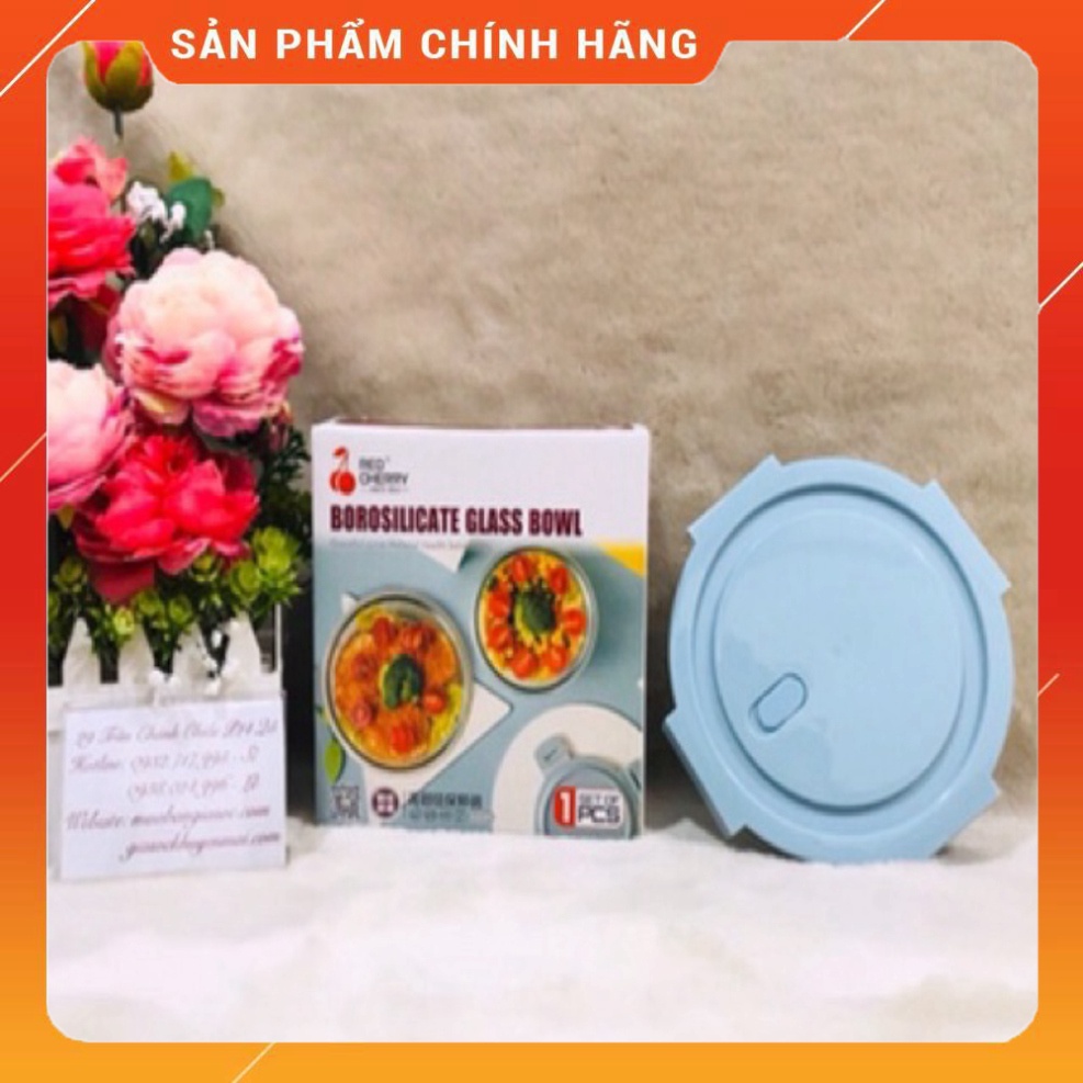 Hộp cơm thủy tinh đựng thực phẩm hình tròn cao cấp có nắp hút chân không, đa năng - Thố thủy tinh tròn