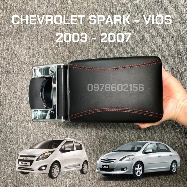 Hộp Tỳ Tay Xe Spark + Vios 2003-2007 Cao Cấp Tích Hợp Cổng Sạc USB - Bảo Hành 1 Đổi 1