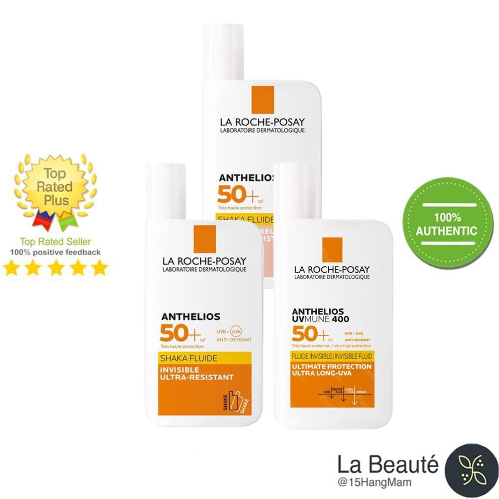 La Roche-Posay Anthelios Shaka Fluid SPF50+ -Kem Chống Nắng Thế Hệ Mới 50ml Nhiều Loại