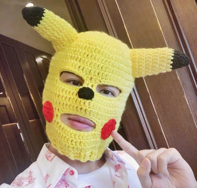 💥SIÊU HOT💥 Mũ len chùm đầu pikachu