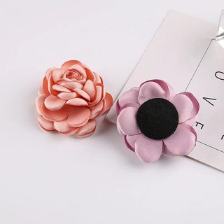 9cm hoa trà lụa hàn quốc hoa handmade cài áo phụ kiện tóc