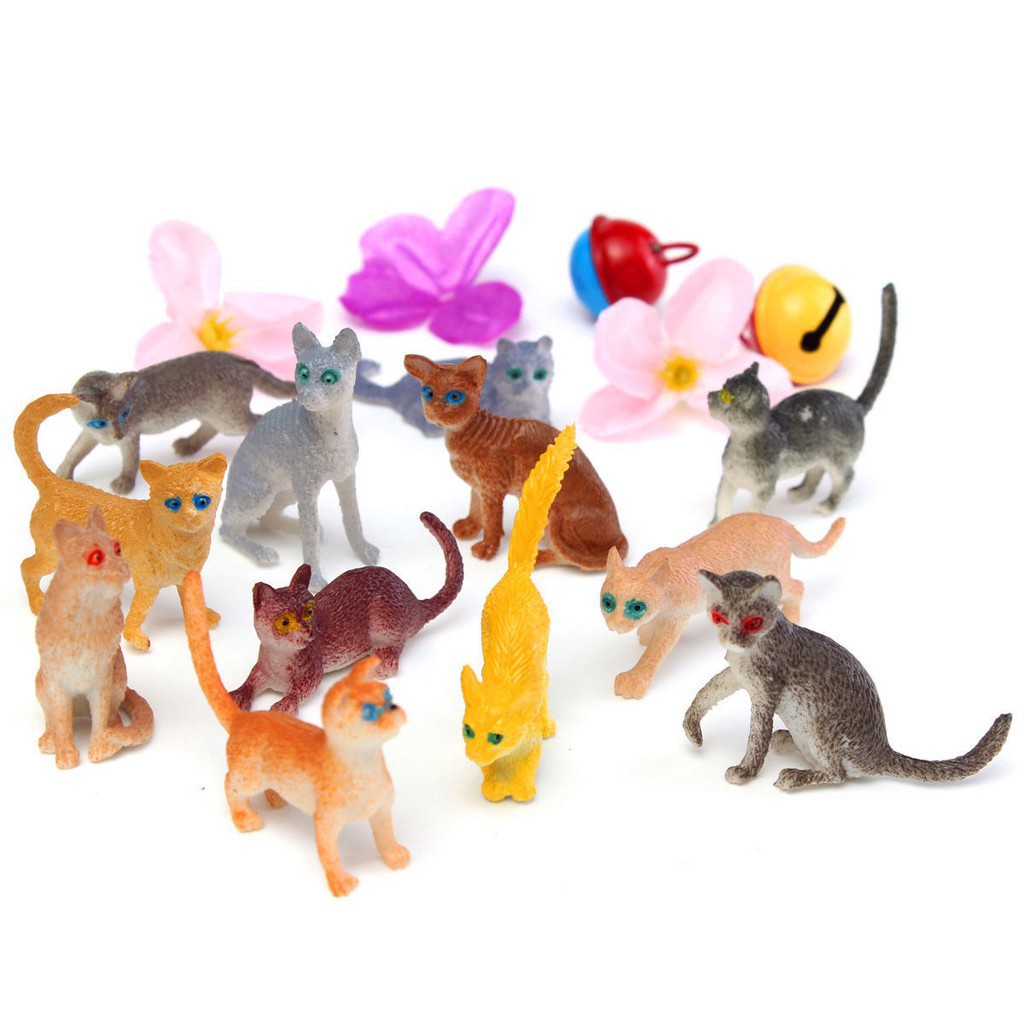Review bộ 12 đồ chơi bằng nhựa cho bé tạo hình con mèo  Canhsale.net