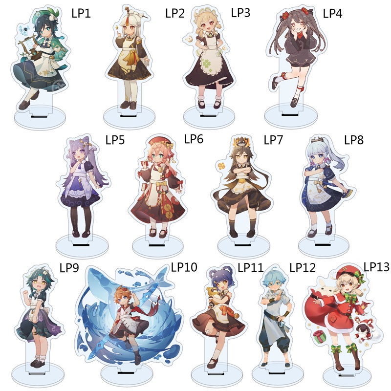 Mô hình đứng nhân vật trong game Genshin Impact cỡ 11cm bằng acrylic để bàn trang trí