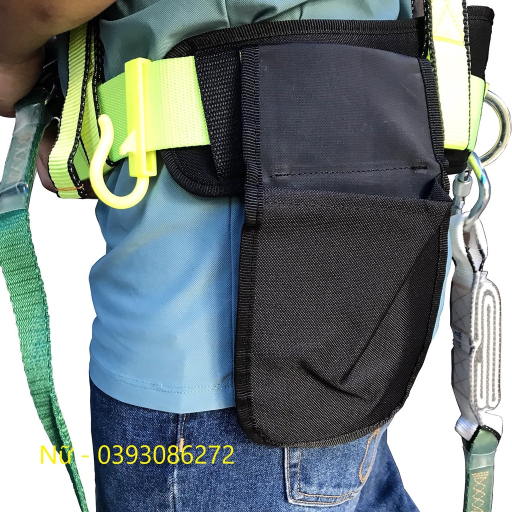 Dây đai an toàn lao động COV bán thân 1 móc nhôm khóa gài giảm sốc Hàn quốc hàng chính hãng