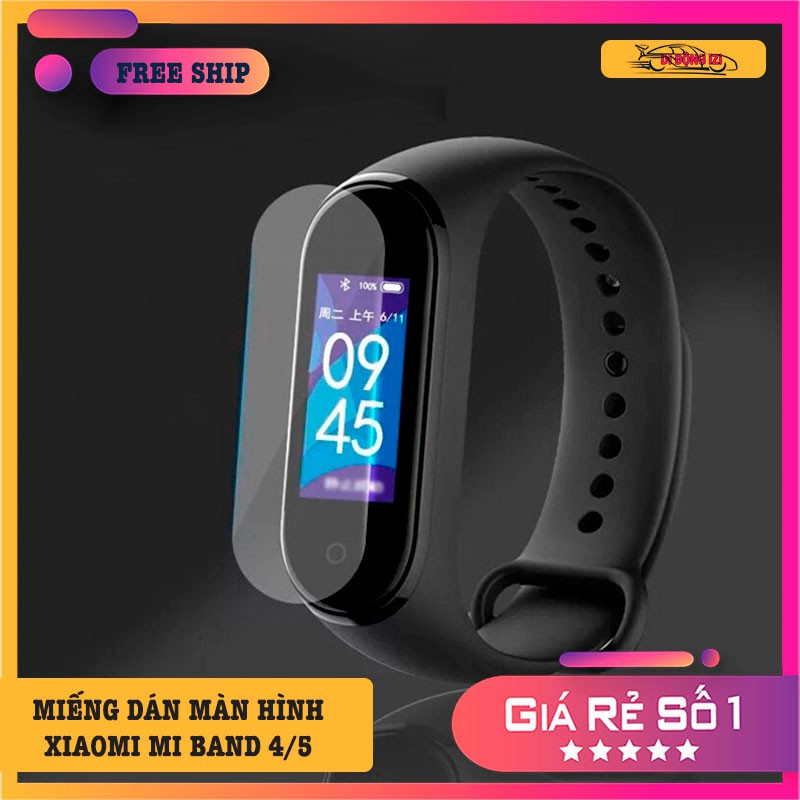 Miếng Dán Bảo Vệ Màn Hình Cho Xiaomi Mi Band 4, Mi Band 5 [CHỐNG CHẦY XƯỚC CỰC TỐT]