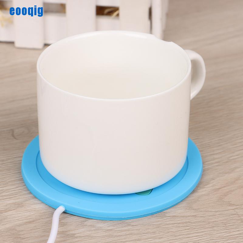 Miếng lót tách trà/cốc cà phê giữ ấm bằng silicone họa tiết hoạt hình có cổng USB