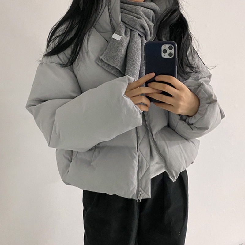 Áo phao form crop dáng ngắn/crop