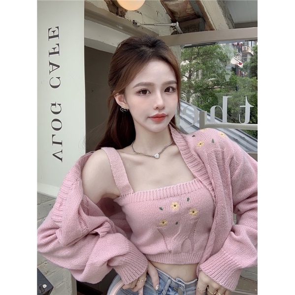 Set áo khoát + áo len 2 dây ..