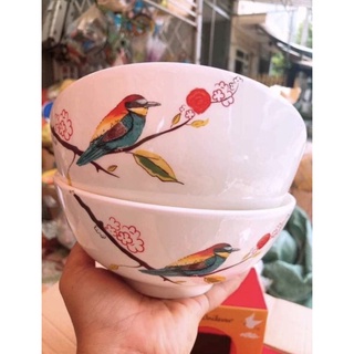 BỘ 10 CHÉN SỨ IN HOA CAO CẤP