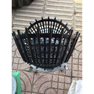 combo 10 chậu giả gỗ nan phụ 25cm