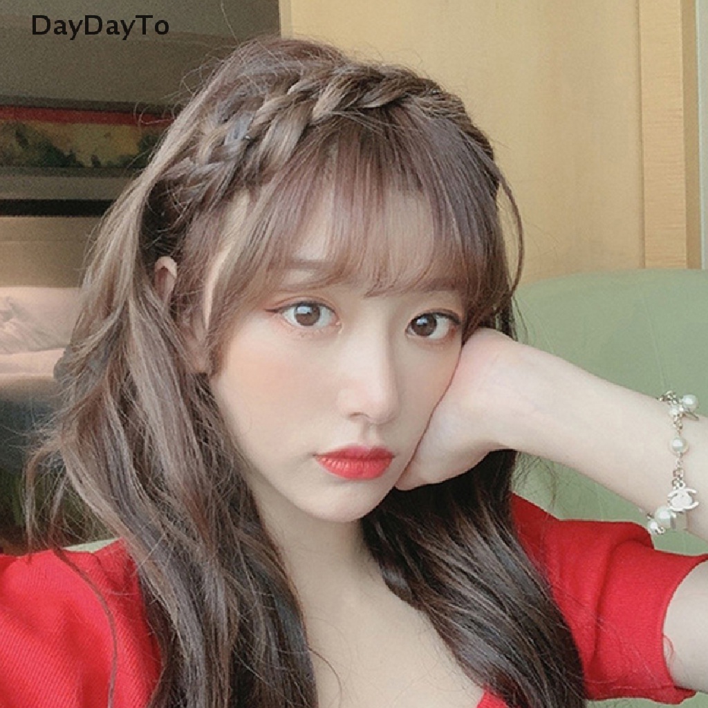 DayDayTo Lazy Wig Twist Headbands for Women Wide Fishbone Braids Hairbands Handmade Retro .