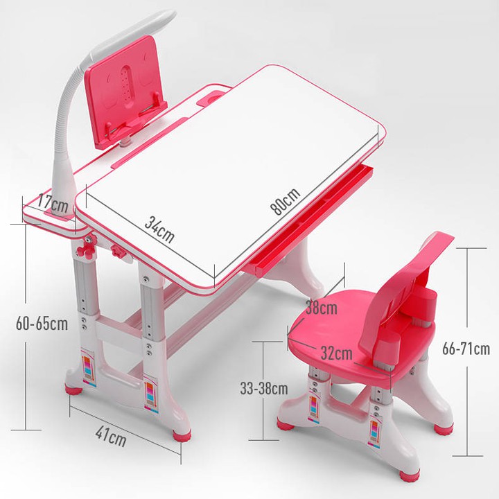 Bộ Bàn Ghế Học Sinh Thông Minh Newlife Kích thước 80x50cm Chống Gù - Tặng Đèn Học