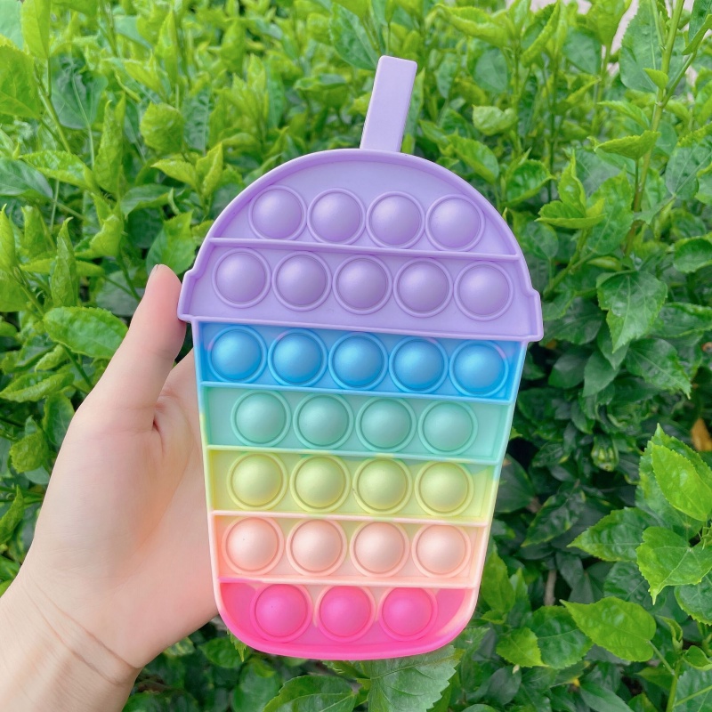 Macaroon Push Pop Bubble Fidget Sensory Toy Decompression Burst Công cụ chống lo âu phù hợp với mọi lứa tuổi