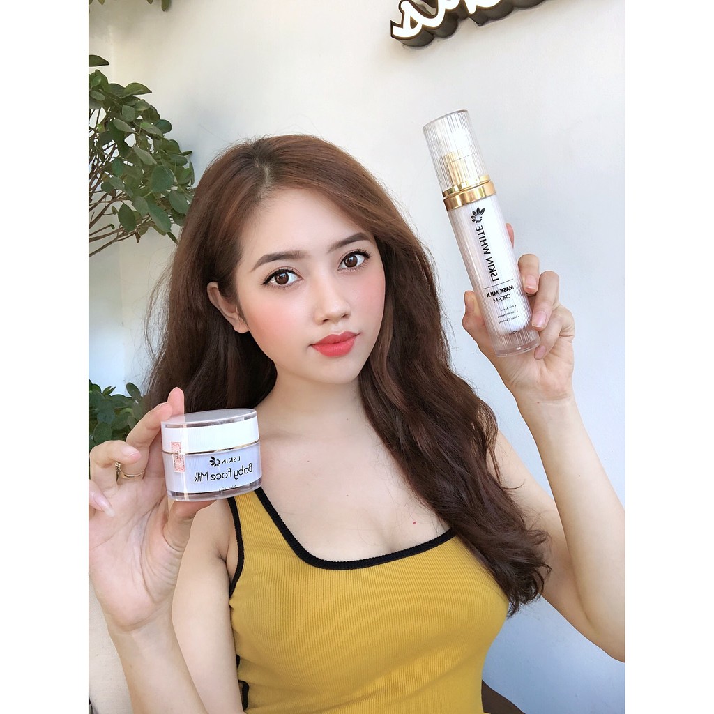Combo Ủ trắng da kén tằm kết hợp kem baby face milk cấy trắng, căng bóng, trắng hồng | BigBuy360 - bigbuy360.vn
