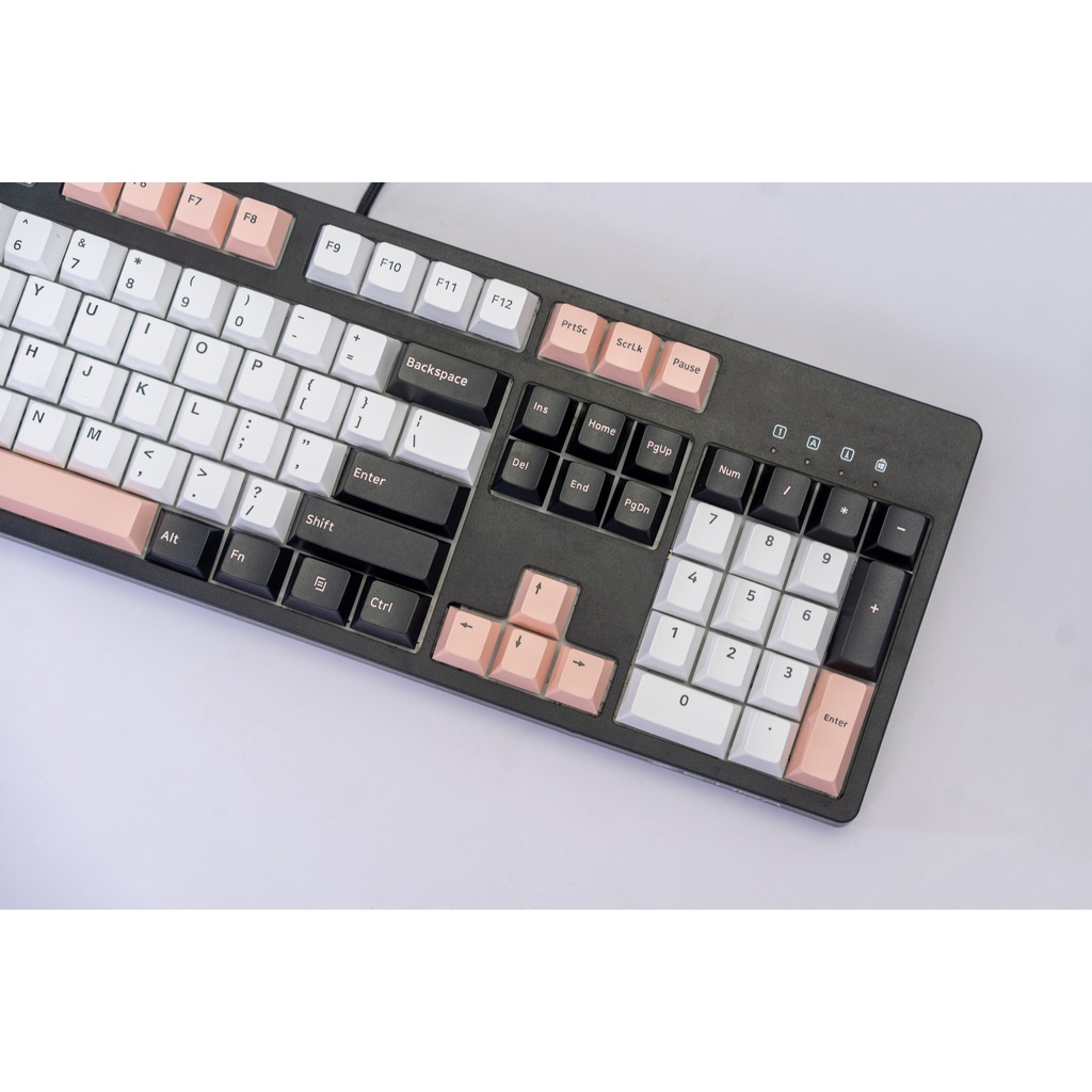 Bộ keycap phím cơ E-Dra EKC7102 - WHITE OLIVIA (PBT Double-Shot/ 160 nút/ Cherry Profile)