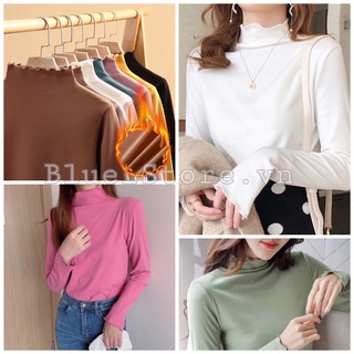Áo giữ nhiệt nữ LOẠI ĐẸP cổ 3 phân viền nhún giữ ấm thời trang