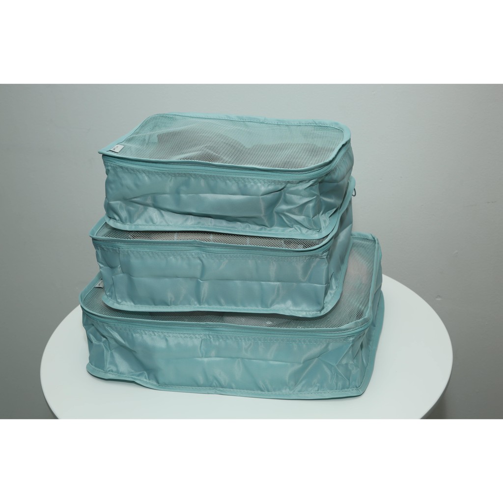 Set 3 Túi vải du lịch LATT LIV đựng vật dụng cá nhân mỹ phẩm/đồ trang điểm siêu tiện lợi