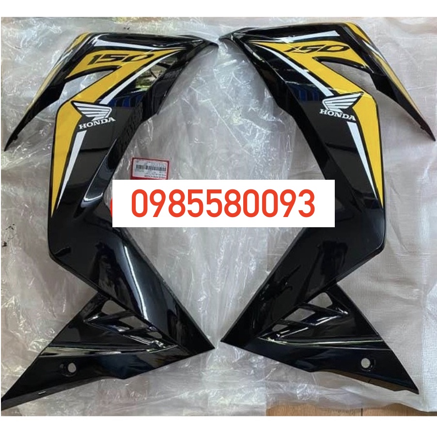 Dàn áo, yếm xe, mặt nạ, ốp đuôi Winner V1 Vàng đời 2018 Zin chính hãng Honda