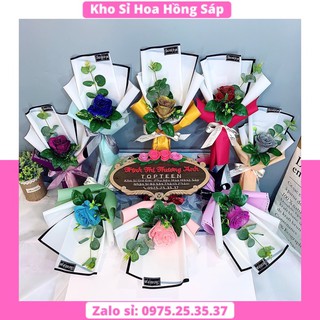 Hoa bó mẫu 005 hoa hồng kim tuyến mẫu bó 1 hoa thành phẩm